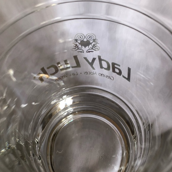 Set of 4 Lady Luck Glass Steins with Gold Rim - Picture 7 of 14